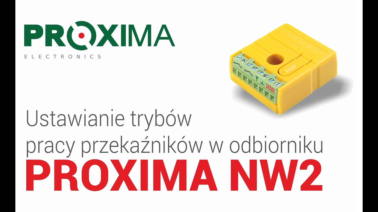 Sterownik Proxima NW2 - ustawianie tryb&oacute;w