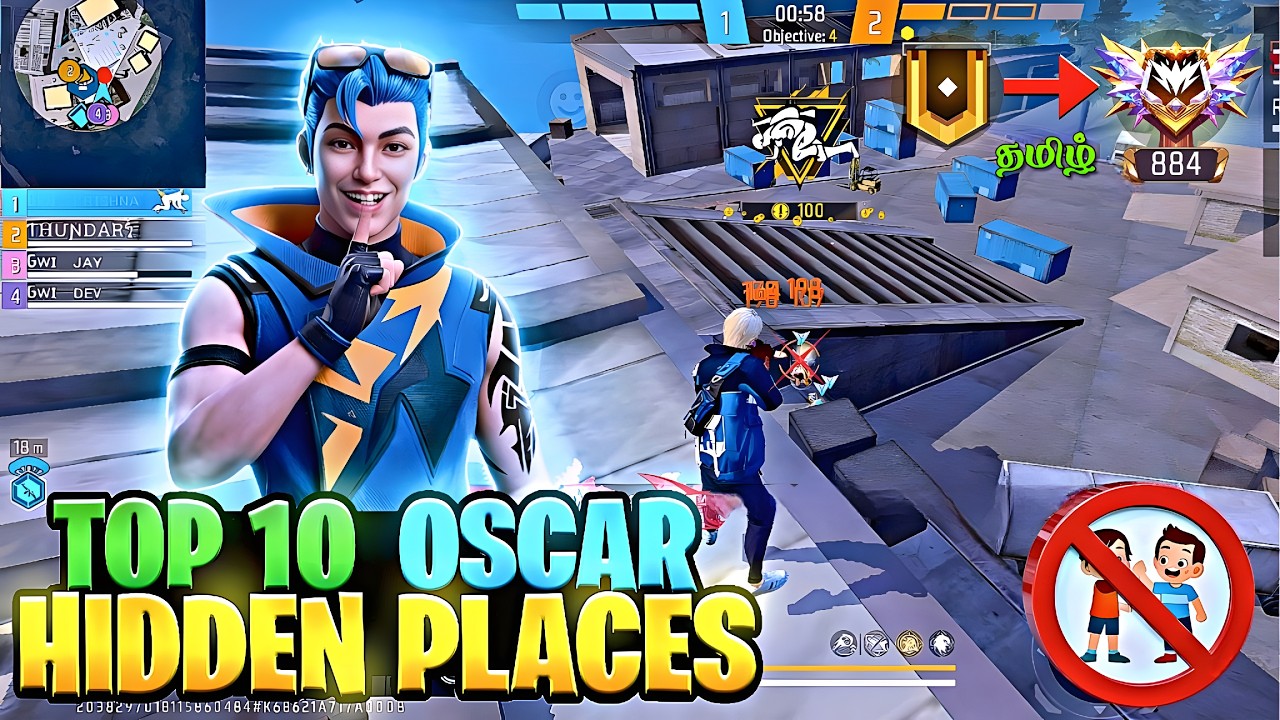 🔥 Top 10 Hidden Places in Free Fire CS Rank Tamil 😱 | Easy Booyah Tricks 🎯
