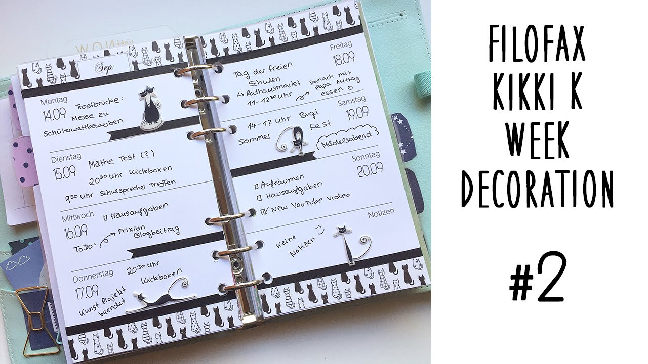Filofax/ Kikki K Week Decoration #2