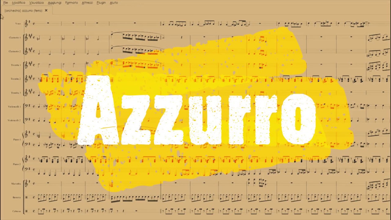 Azzurro | Partitura per orchestra scolastica