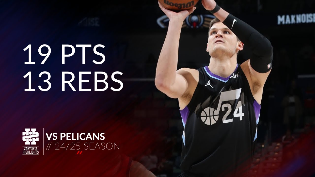 Walker Kessler 19 pts 13 rebs vs Pelicans 24/25 season