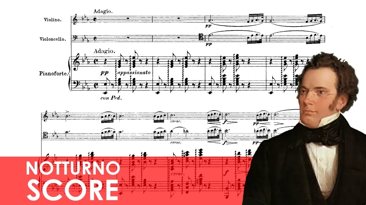 SCHUBERT Notturno for Piano Trio in E-flat major (Op. 148 / D.897) Score