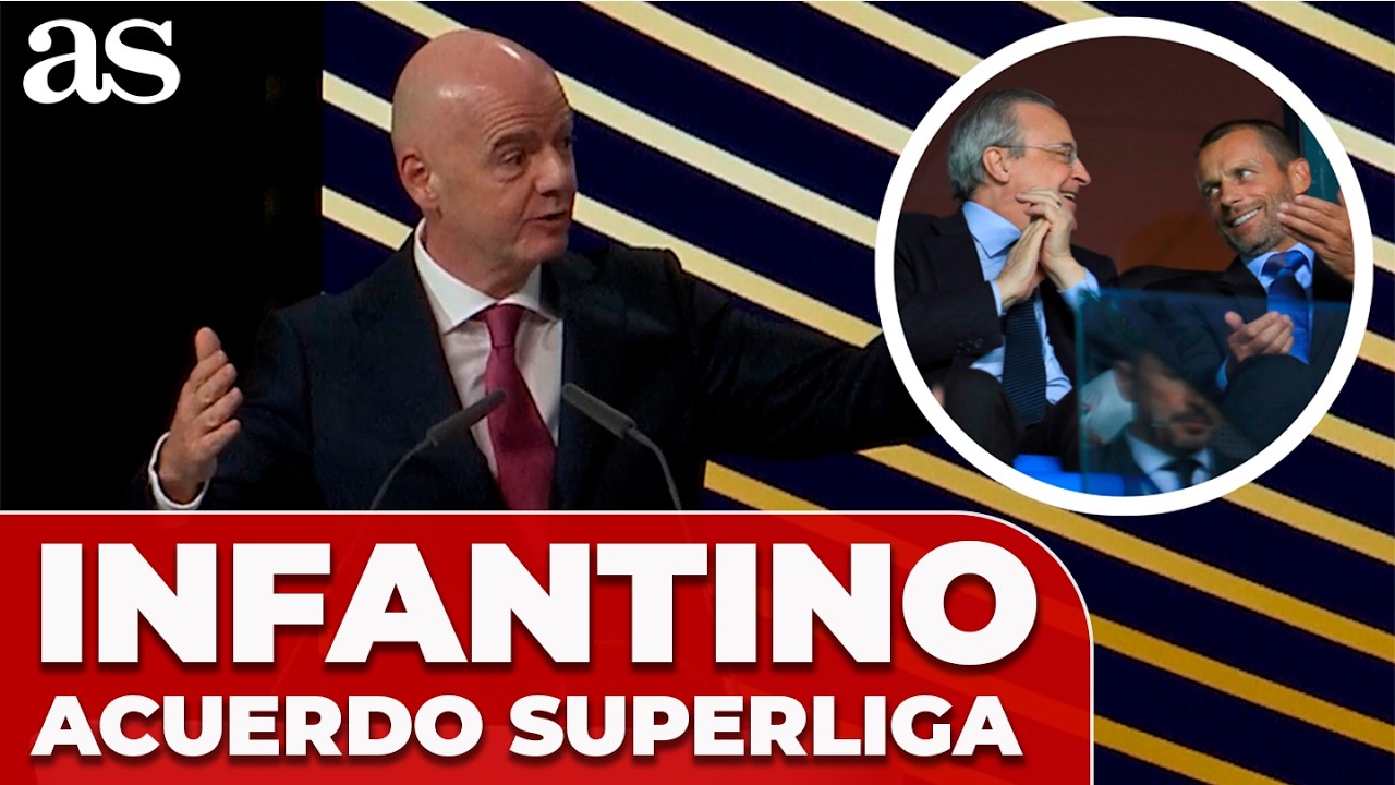 INFANTINO CELEBRA el acuerdo entre la UEFA y el REAL MADRID por la SUPERLIGA: 