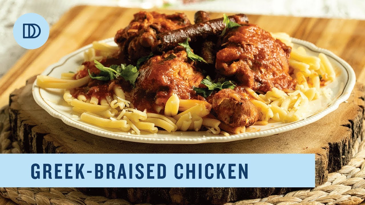 Chicken Kapama: Greek Style Braised Chicken in a Tomato Sauce