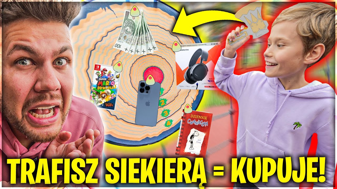 KUPUJE MŁODSZEMU BRATU WSZYSTKO, JEŚLI TRAFI W TO SIEKIERĄ!
