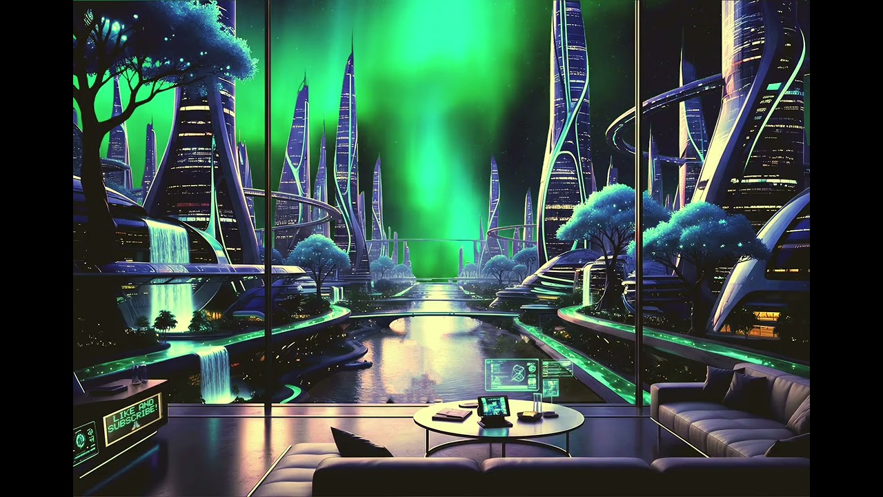 Futuristic City View Cozy Jazz Instrumental | Smooth Late-Night Jazz for Focus, Work & Relaxation