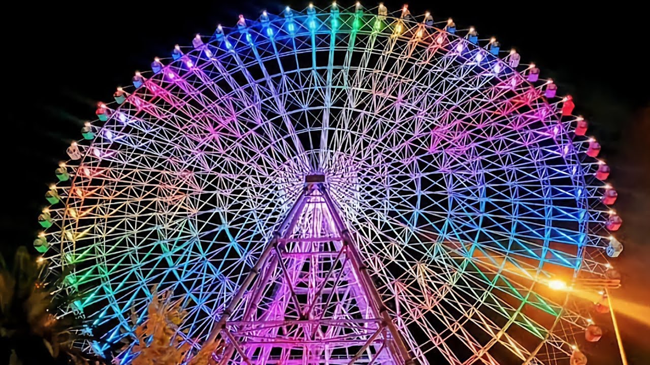 🇯🇵 OSAKA JAPAN, RIDING JAPAN’S GIANT TEMPOZAN FERRIS WHEEL, BEAUTIFUL VIEW OF OSAKA, 4K HDR