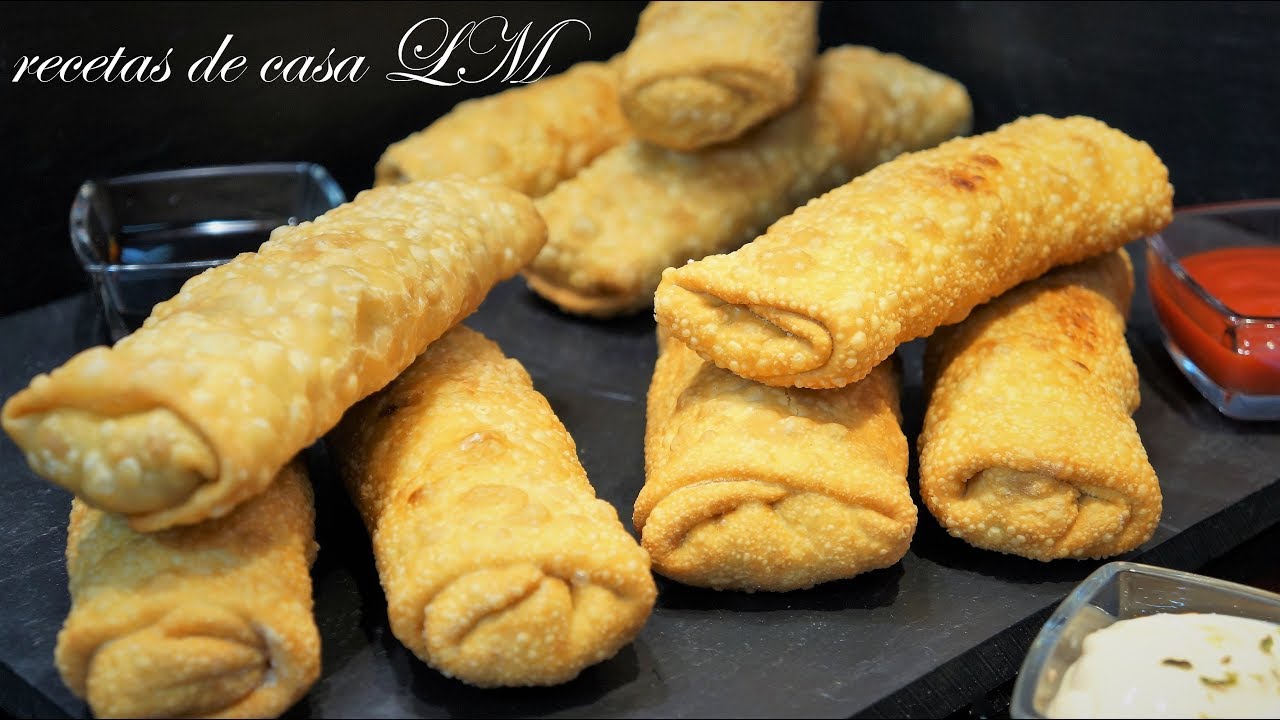 ROLLITOS CON MASA CASERA SUPER CRUJIENTE RECETA F&Aacute;CIL Y R&Aacute;PIDA