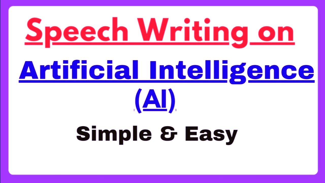 2 Minute Speech Writing on Artificial Intelligence AI in English | Short Speech on AI in English
