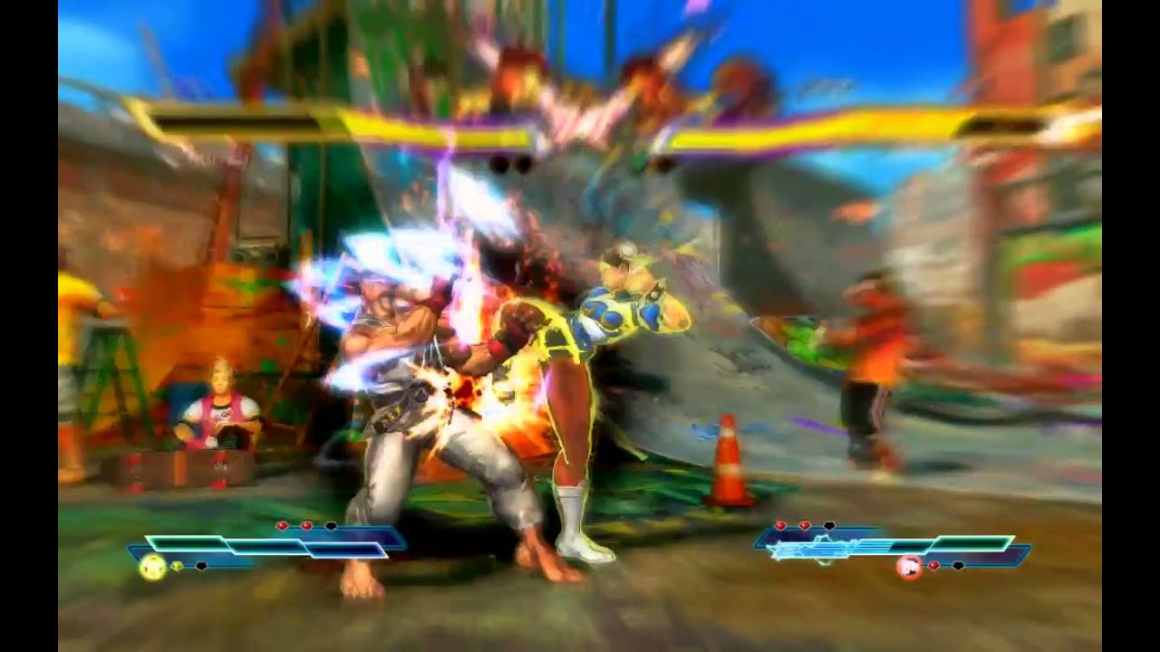 Street Fighter X Tekken Cammy and Chun li vs Ryu and Ken