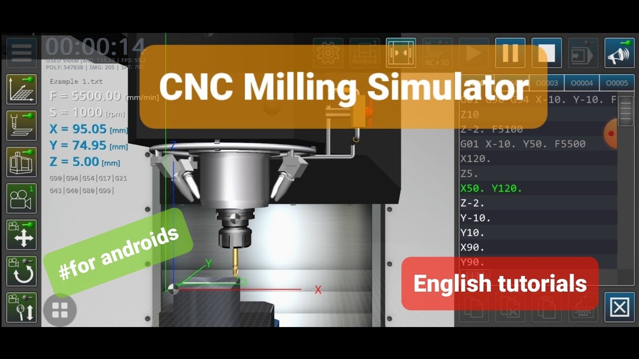 CNC Milling Simulator For Androids (English Version) Computer Numerical Control