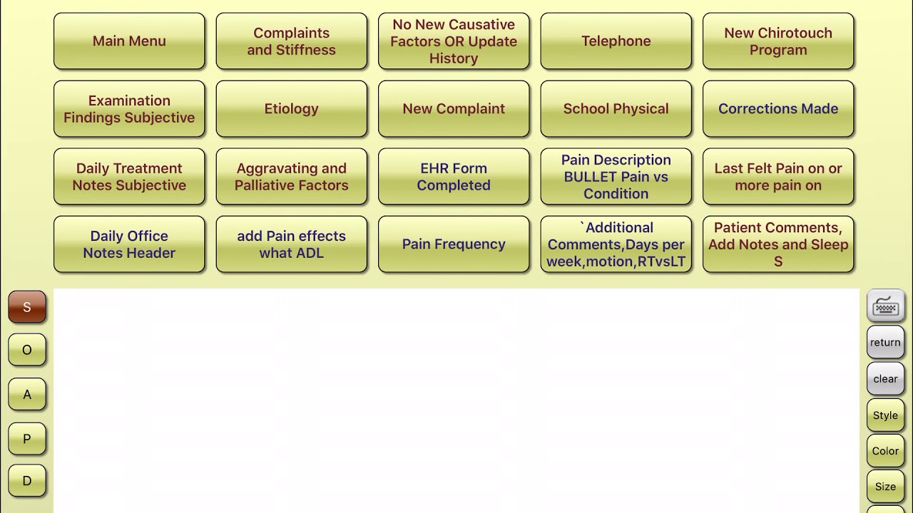 Getting started with Chirotouch