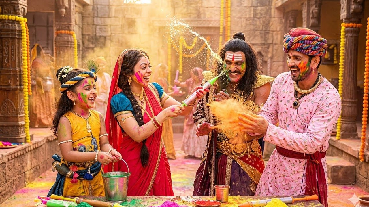 गोकुल में शुरू हुई होली की मस्ती, कंस भी पहुंचा || YMKN || यशोमती मैय्या के नंदलाला || Krishan Leela