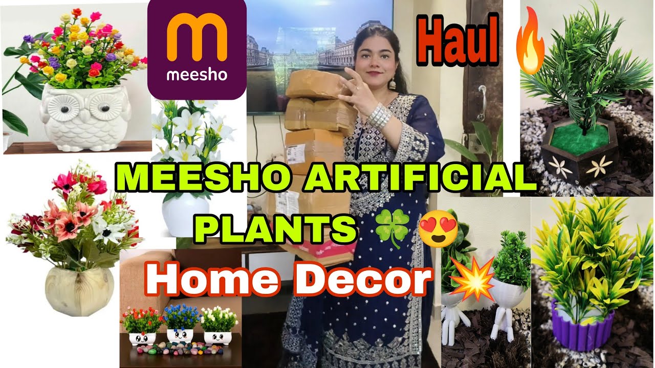 MEESHO ARTIFICIAL PLANTS For Home Decor😍☘️🍀#meesho 