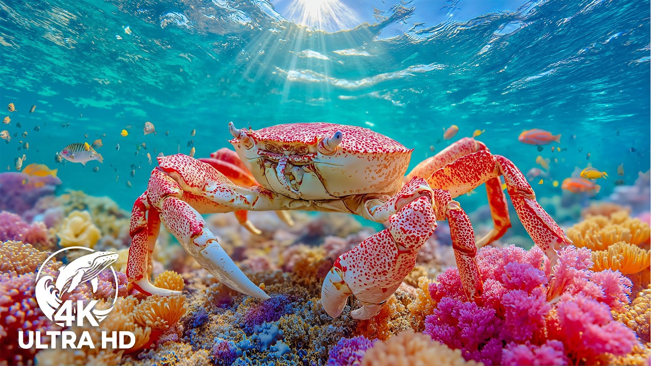 Tranquil Underwater Creatures in 4K UHD — Explore Soothing Deep Sea Life & Calming Ocean Sounds