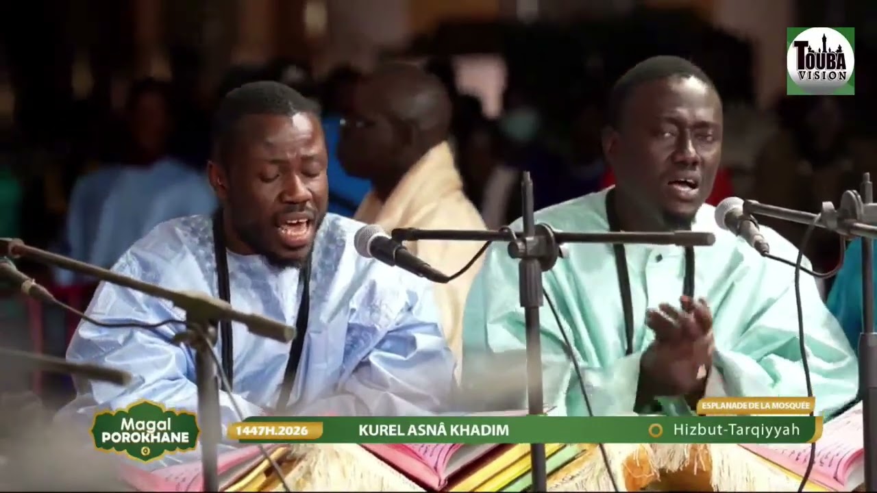 Halamane Kourel Asna Khadim HT Magal Porokhane 2026 à l'esplanade de la Mosquée