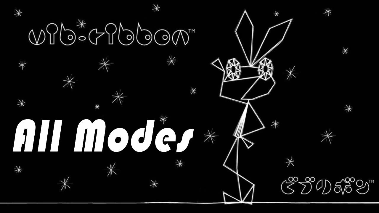 Vib-Ribbon - All levels playthrough.