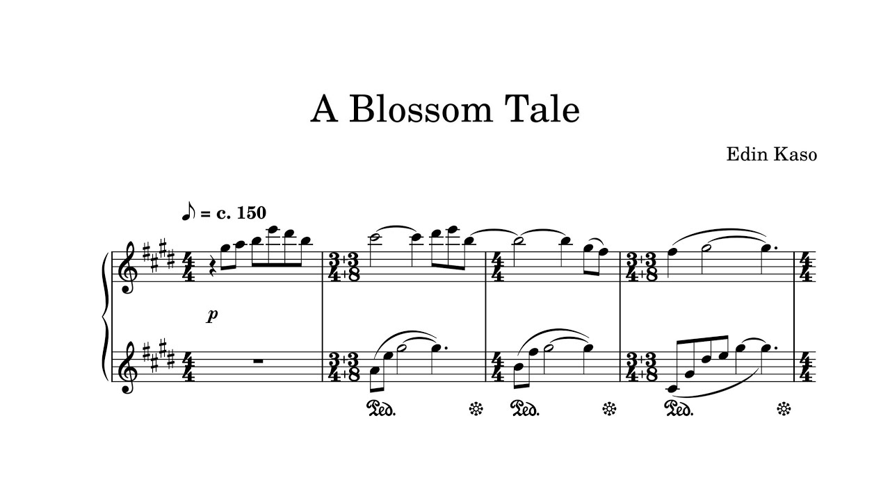 A Blossom Tale | Original Piano Composition (Sheet Music) - Edin Kaso