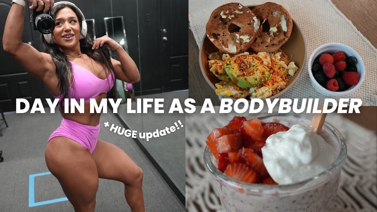 day in my life as a pro bodybuilder + HUGE announcement!