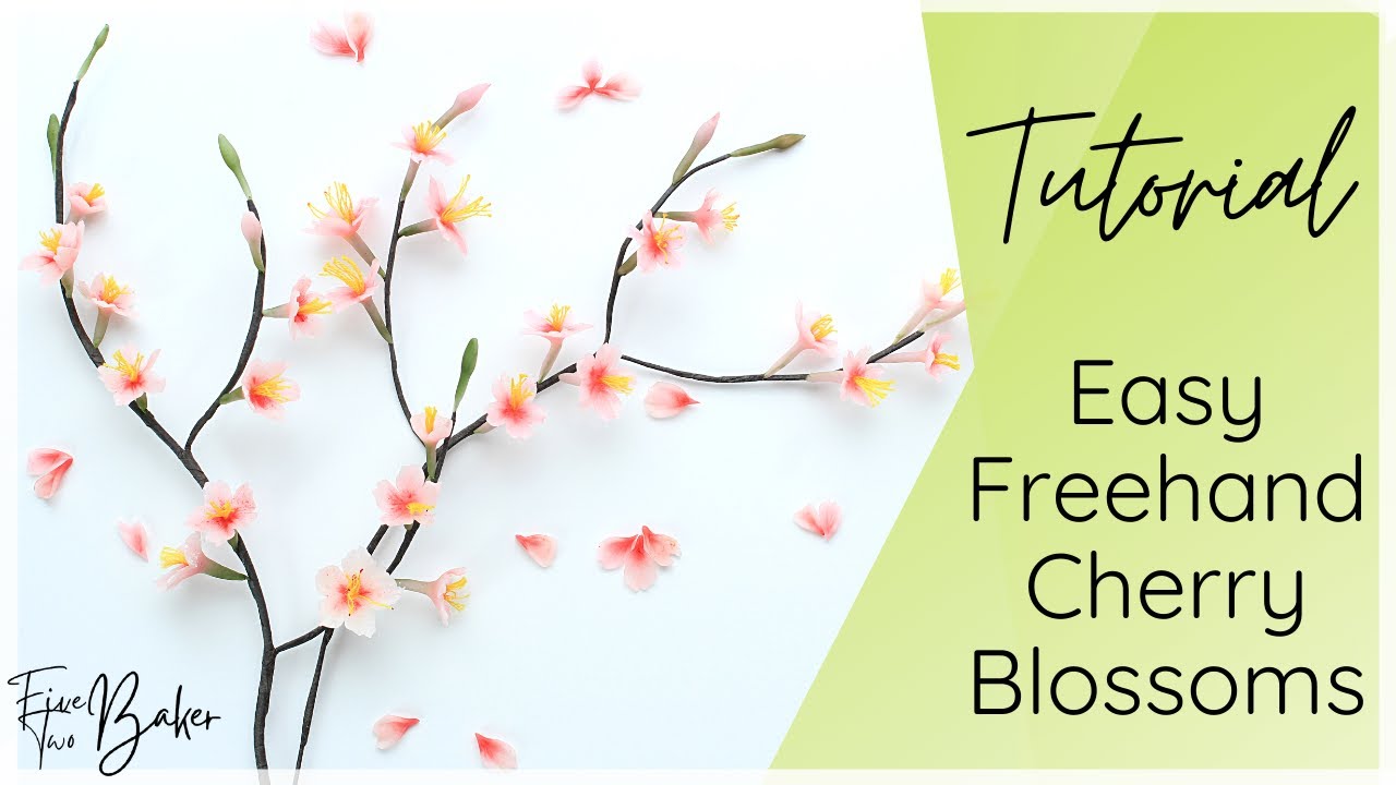 No Cutter, No Veiner, Cherry Blossom Tutorial ⎸How to Make Sugar Cherry Blossoms/Sakura at Home
