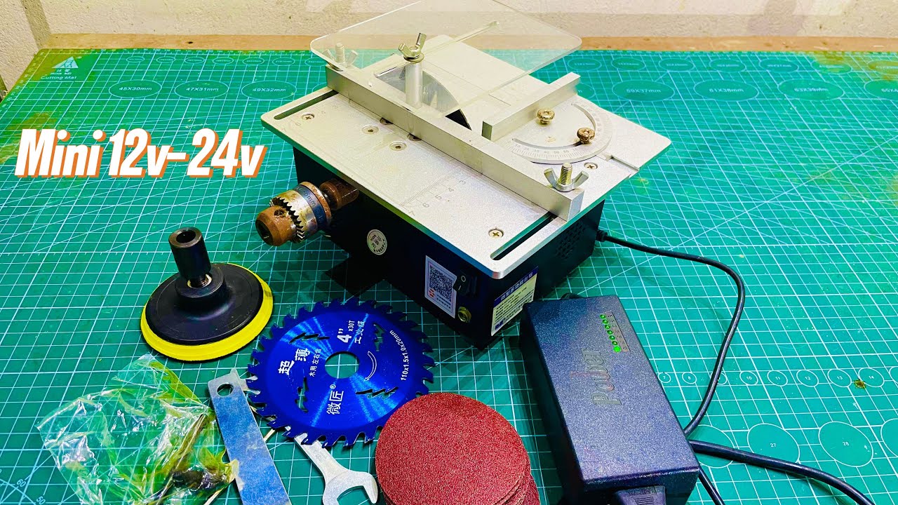 Thanh lý máy cưa bàn mini 12v siêu mạnh | Quân Diy