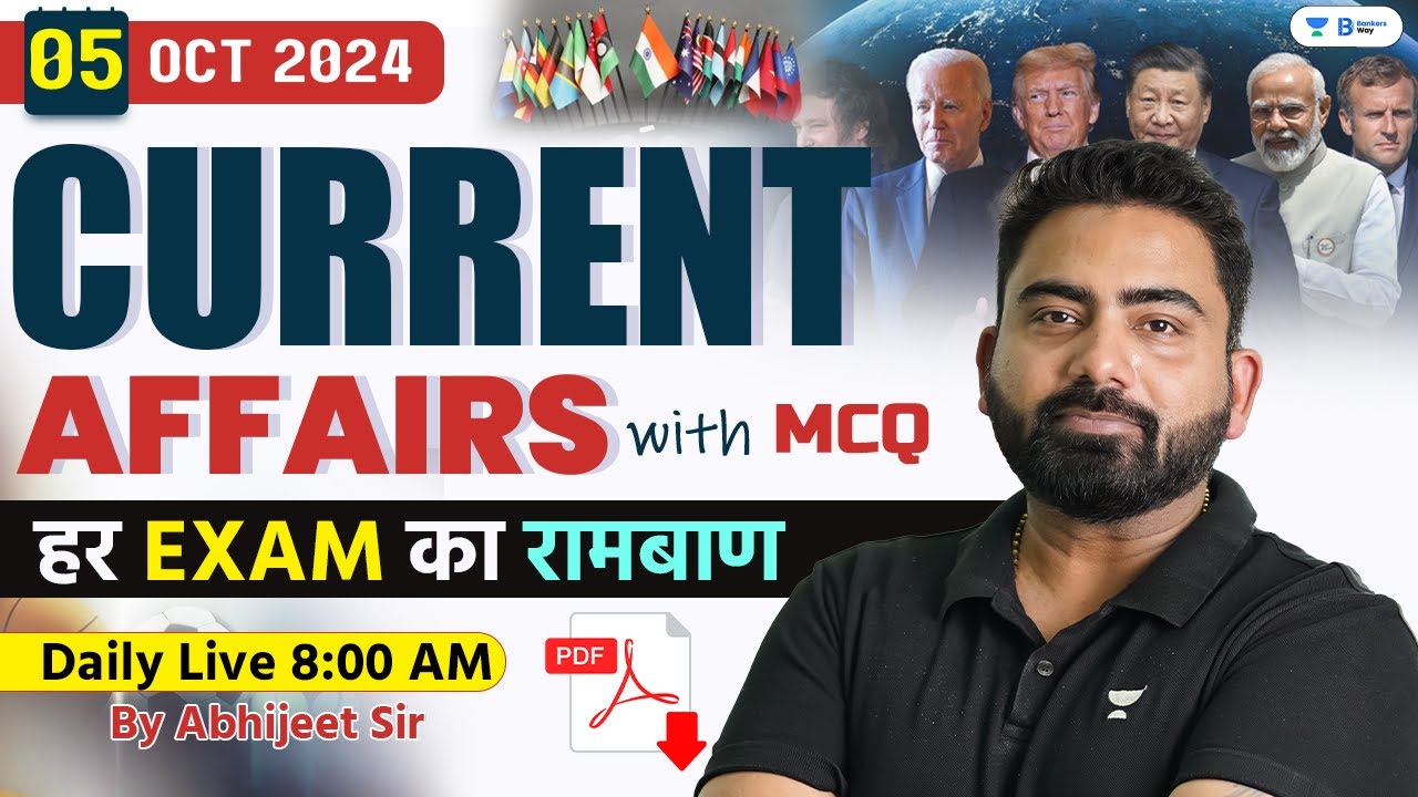 05 October Current Affairs 2024 | Current Affairs Today | Current Affairs by Abhijeet Sir
