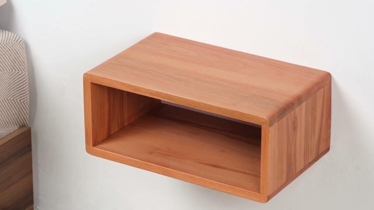Floating Nightstand, Wall Mounted Bedside Shelf, Handmade Bedroom Furniturekomidin