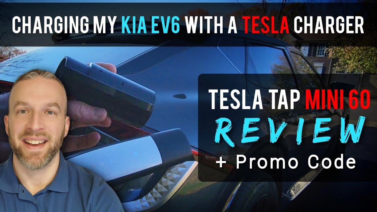 Charging my Kia EV6 with a Tesla Charger! Tesla Tap Mini 60 Review + Promo Code