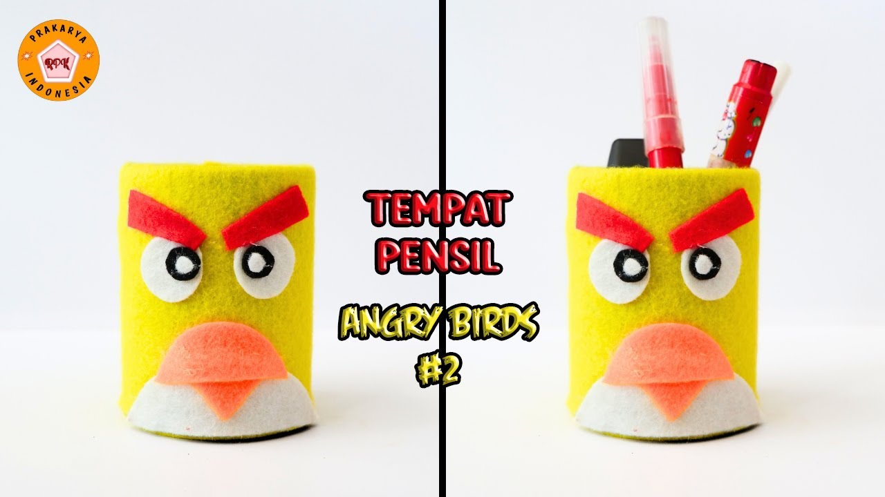 Membuat Tempat Pensil Angry Birds dari Kaleng Bekas | How to Make Pencil Case from Tin Cans