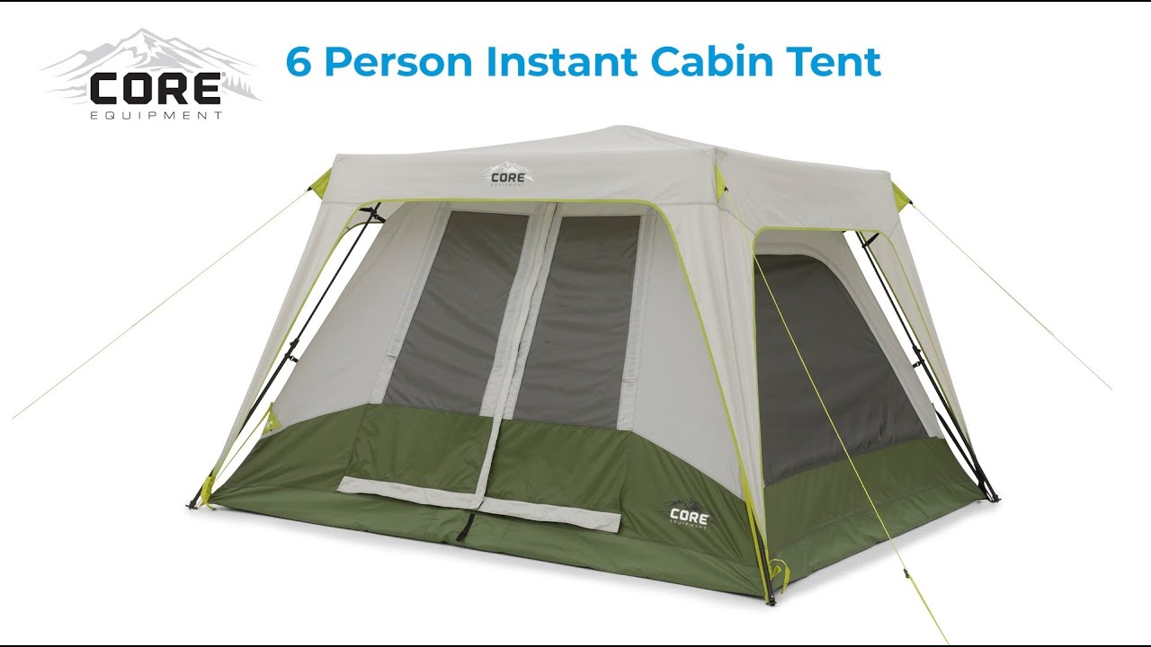 CORE 6-Person Performance Instant Cabin Tent Setup