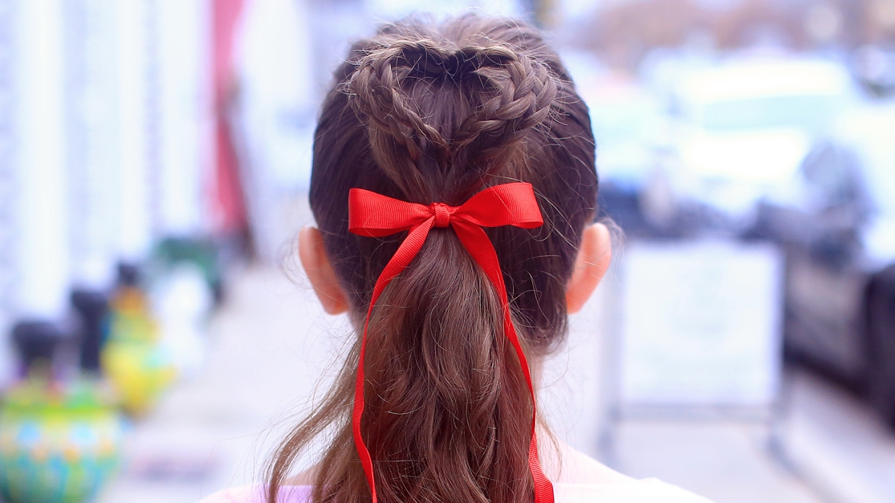 How to Create a DOUBLE HEART PONYTAIL | Valentine's Day Hairstyles