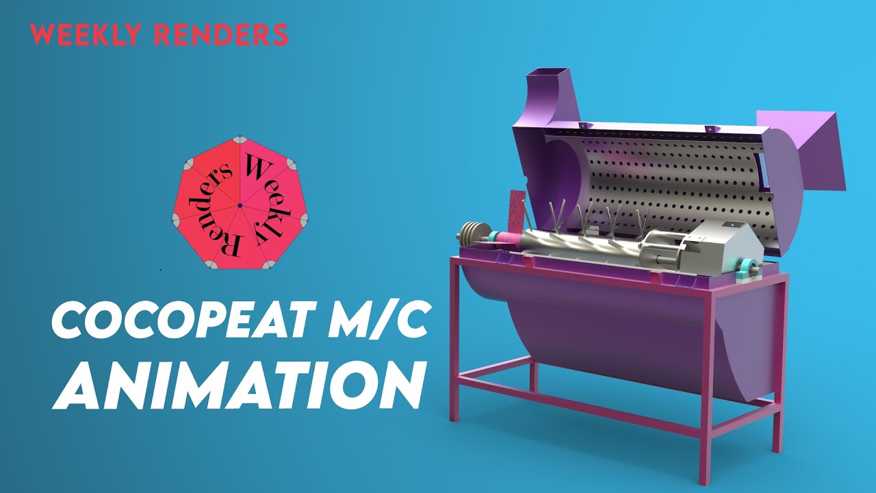 Cocopeat Making Machine Animation | Weekly Renders