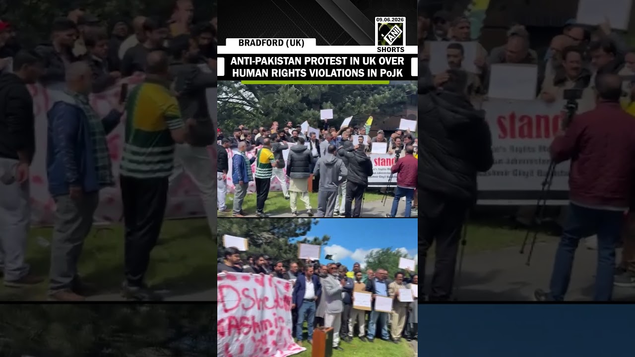 Anti-Pakistan protest outside Pak Consulate in UK&rsquo;s Bradford over human rights violations in PoJK