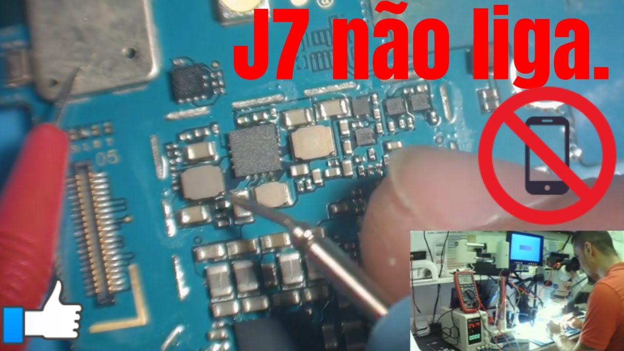 J7 não liga consumo 0,049.