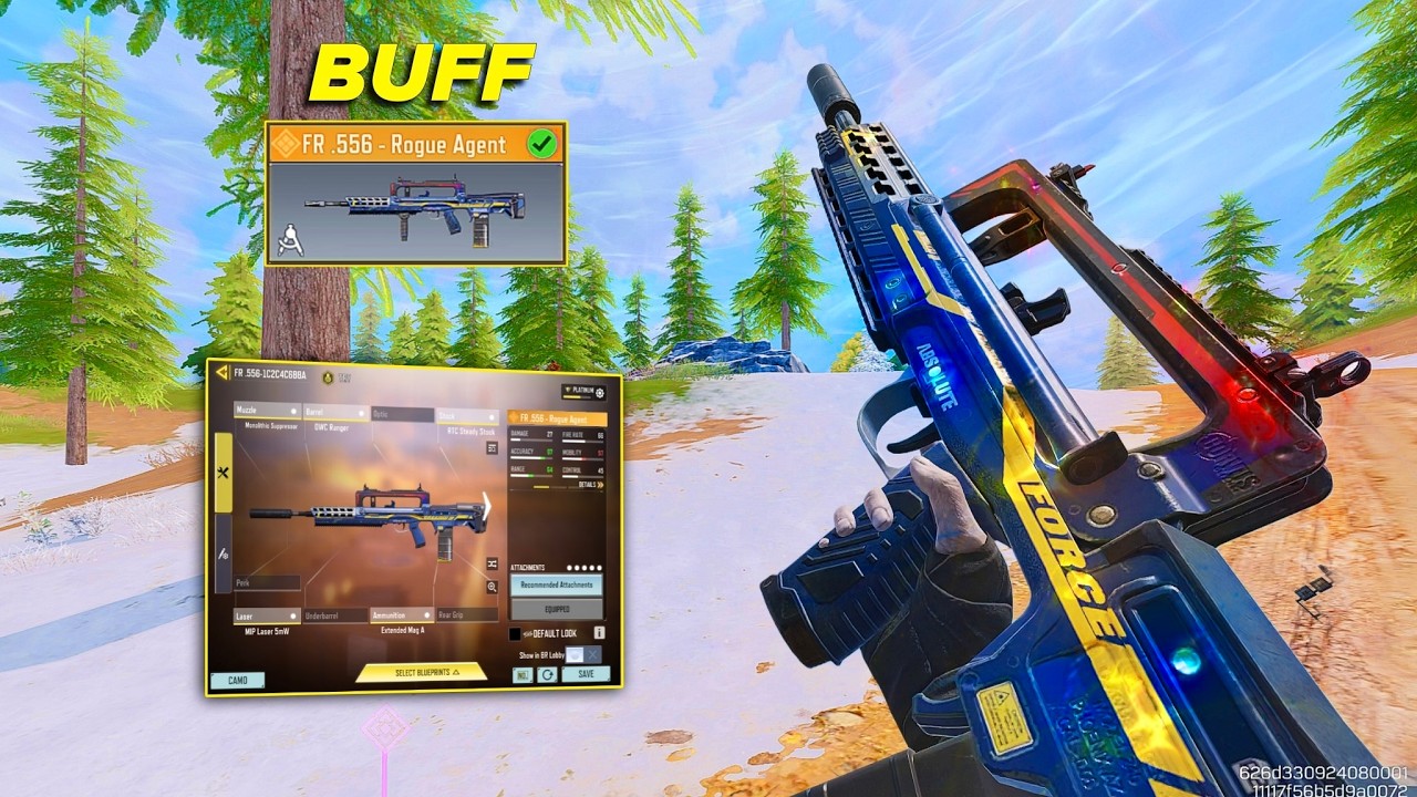 27 KILLS SOLO VS SQUAD WITH BUFF FR 556 - ROGUE AGENT IN COD MOBILE