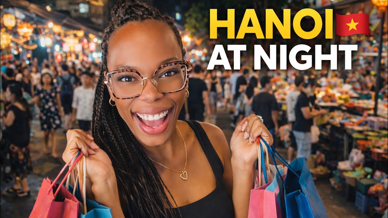 Solo Trip to Hanoi Vietnam 🇻🇳 | Hanoi Night Market Shopping & Street Finds