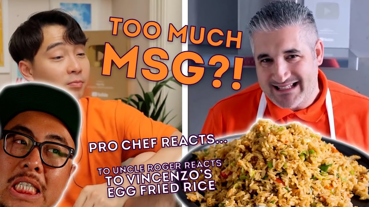 Pro Chef Reacts... to Uncle Roger Review CRAZY ITALIAN CHEF Egg Fried Rice (Vincenzo's Plate)