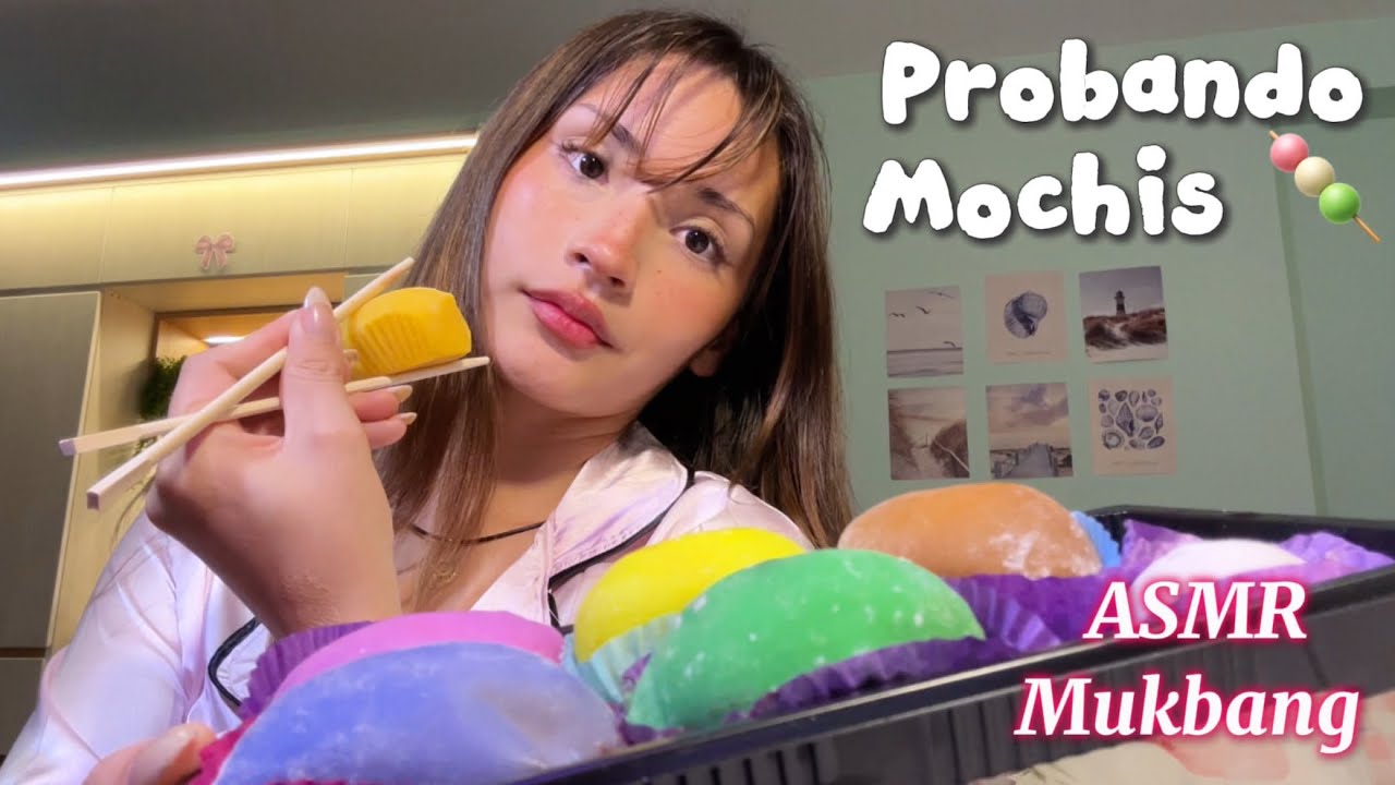 ASMR MUKBANG MOCHIS 🍡 PRIMERA VEZ PROBANDO MOCHIS de sabores 🤤 ASMR  MUKBANG COREANO 🇰🇷🥢