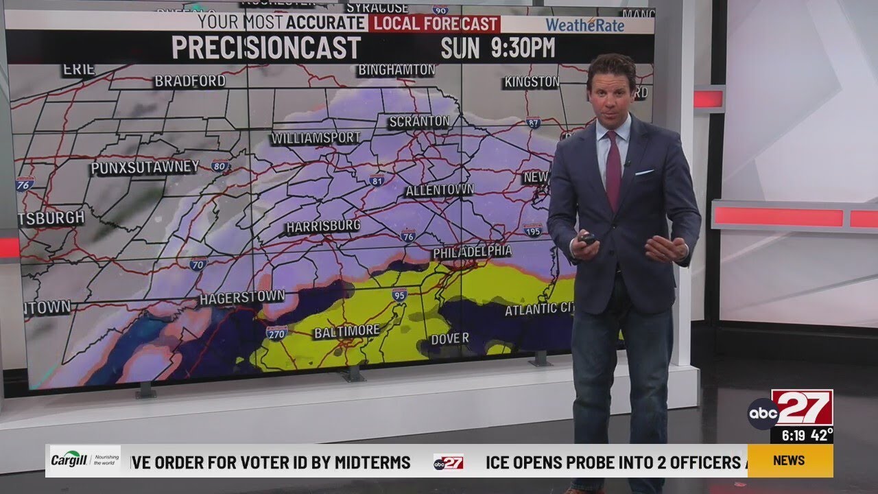 Tracking snow and rain for Sunday
