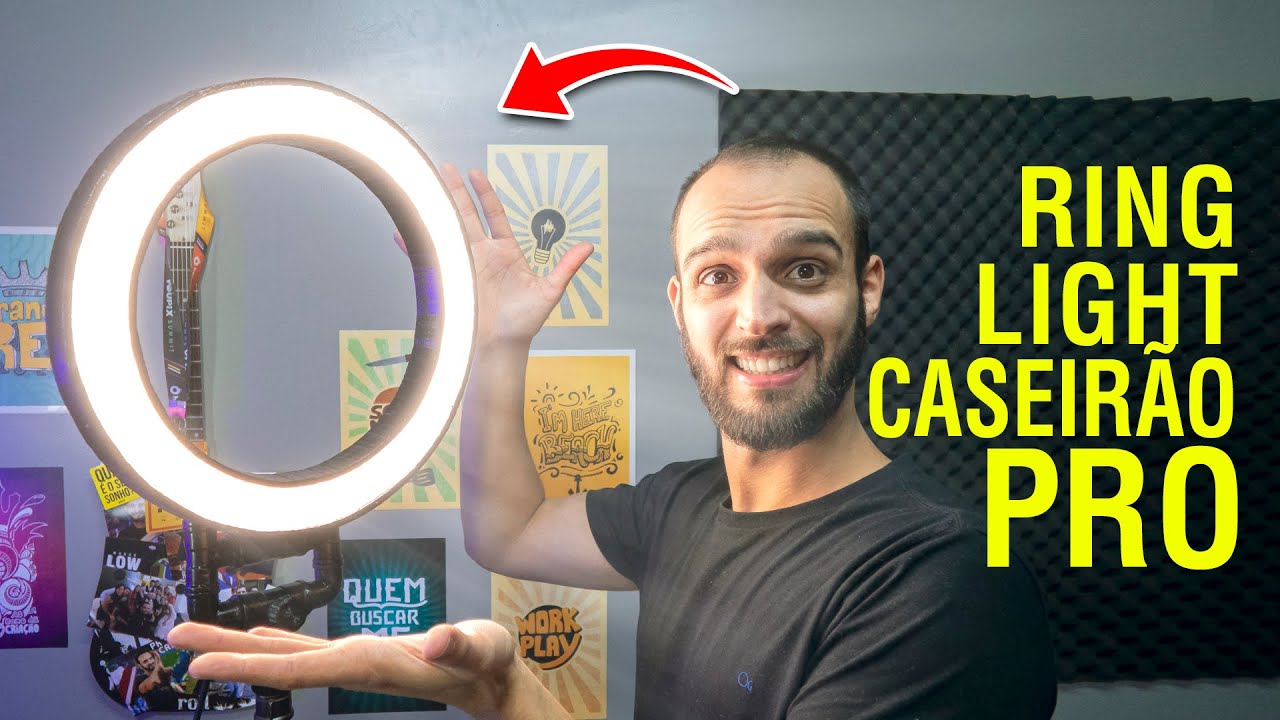 RING LIGHT CASEIRO DE QUALIDADE, PROFISSIONAL! (Iluminação circular caseira)