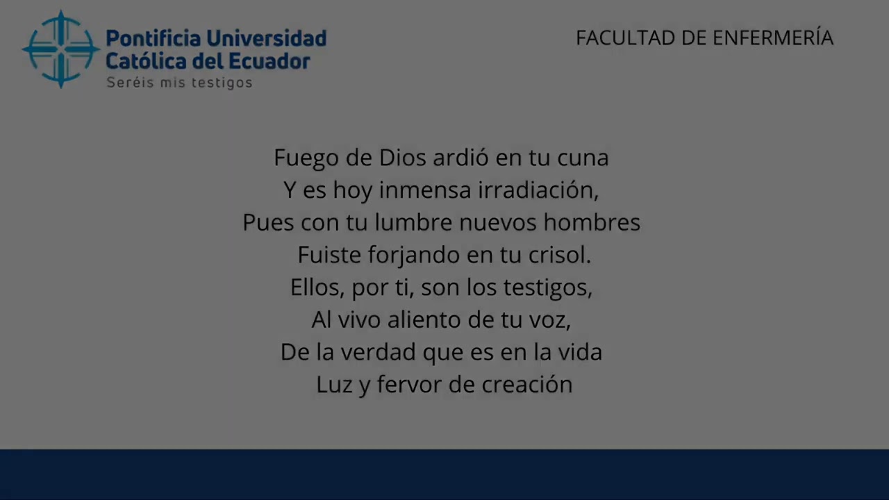 Himno a la PUCE - Letra