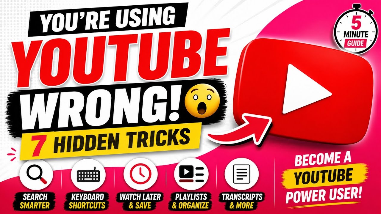 7 YouTube Tricks That Will Make You a Power User 🚀 #YouTubeTips #YouTubeTricks #YouTubeHacks