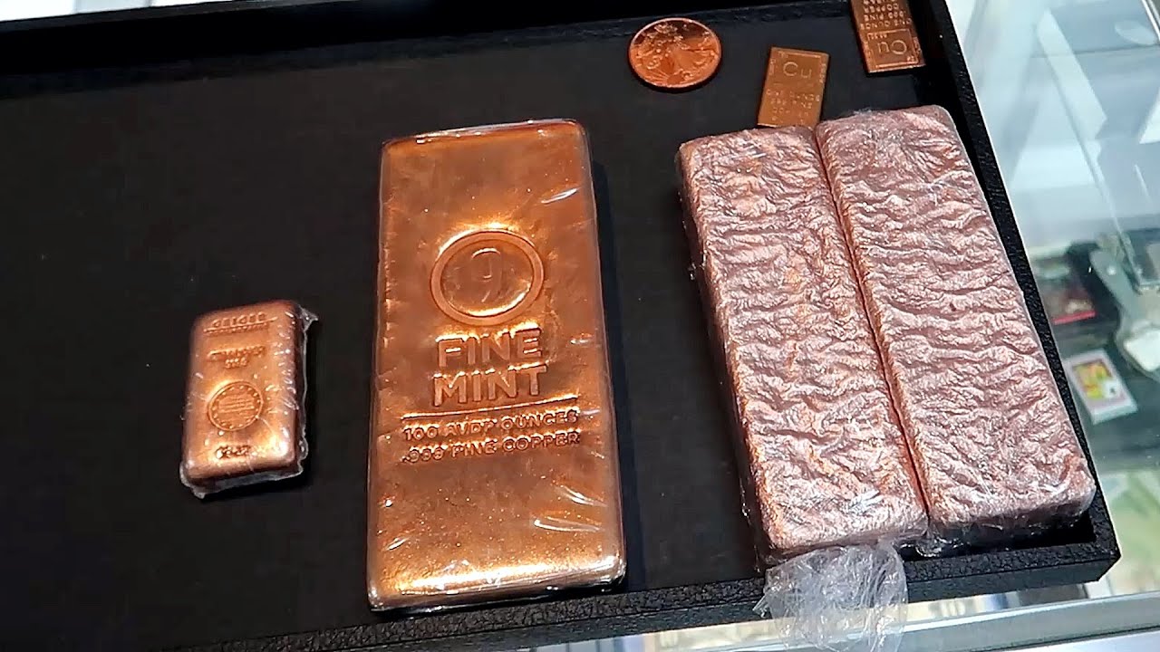 Продажа медных слитков в монетном магазине