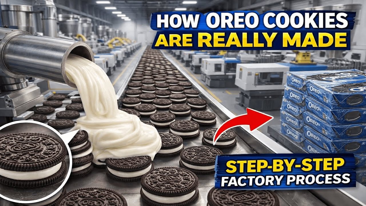 How Oreo Cookies Are REALLY Made 🍪 | Step by Step Factory Process