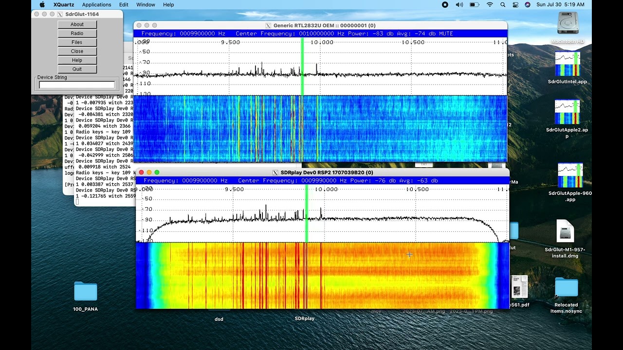 Ham It Up (Plus) vs SDRplay RSP2 reception tests.