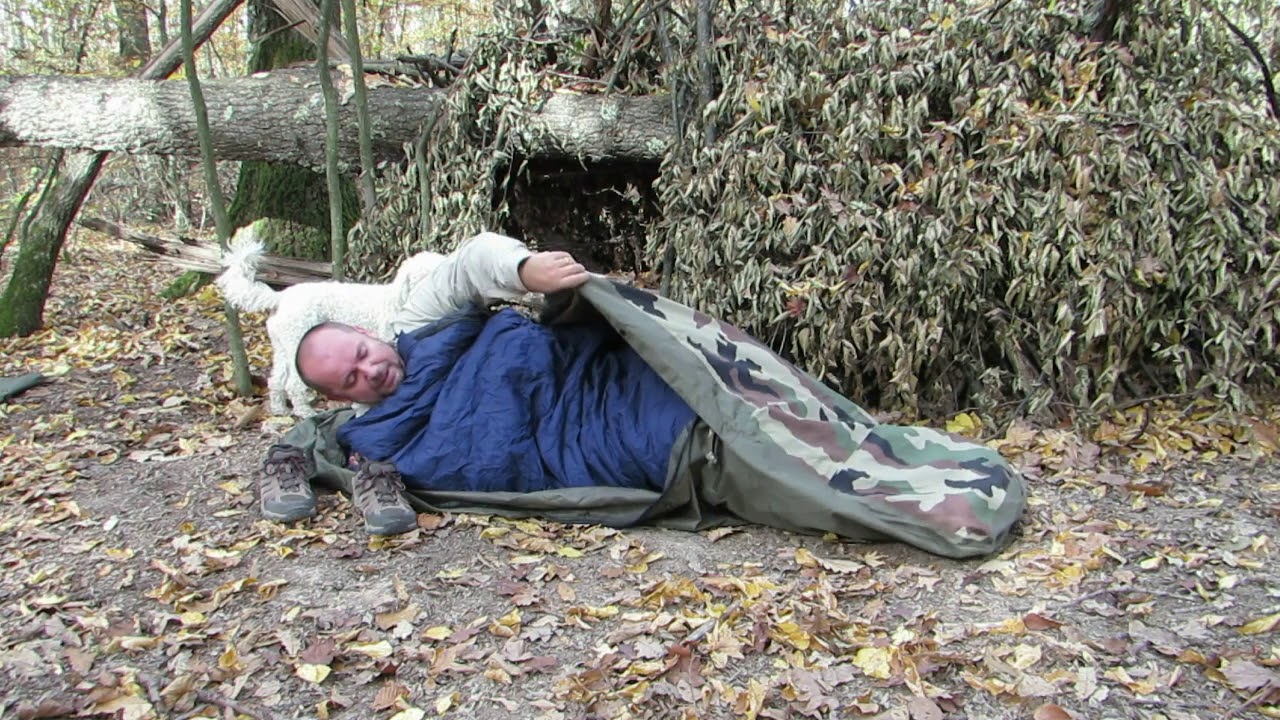 Testare sistem dormit si adapost pentru iarna pentru supravietuire sau bushcraft.