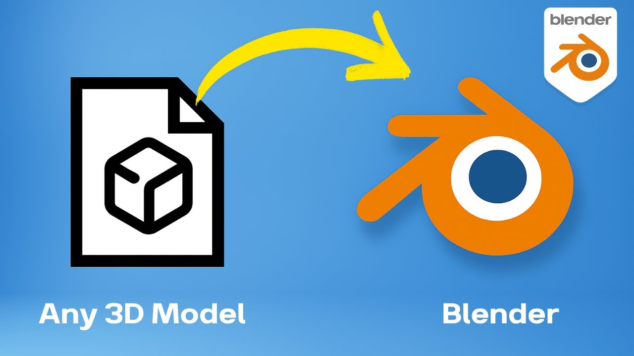 How to Import Models into Blender 3D Model With Textures | obj, fbx, 3ds, glb Files
