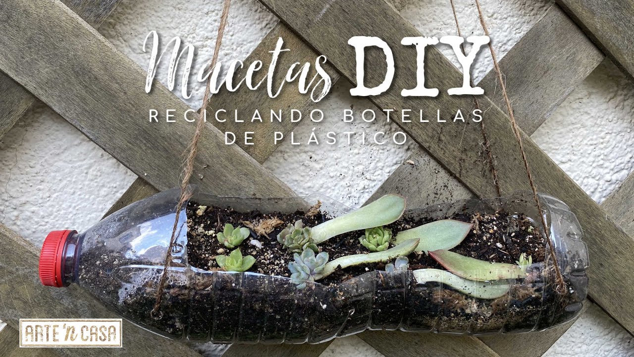 DIY Macetas con botellas de plástico recicladas