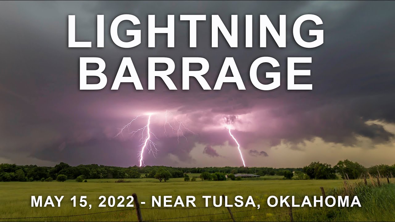 Stormchase May 15, 2022 - Lightning barrage - South of Tulsa, OK