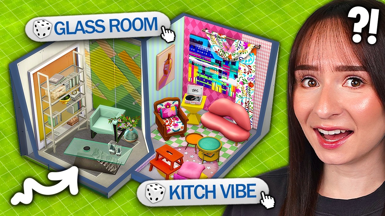 Every room is a RANDOM AESTHETIC build challenge in The Sims 4